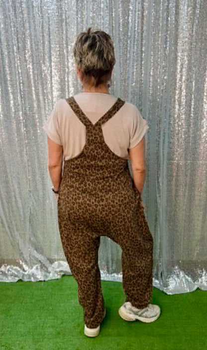 New Me Mocha Leopard Jumpsuit