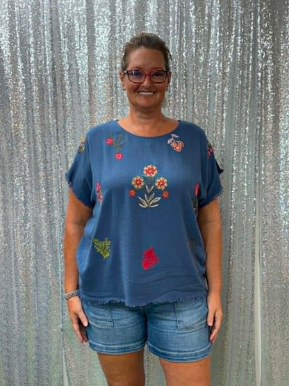 Umgee Floral Embroidered PLUS
