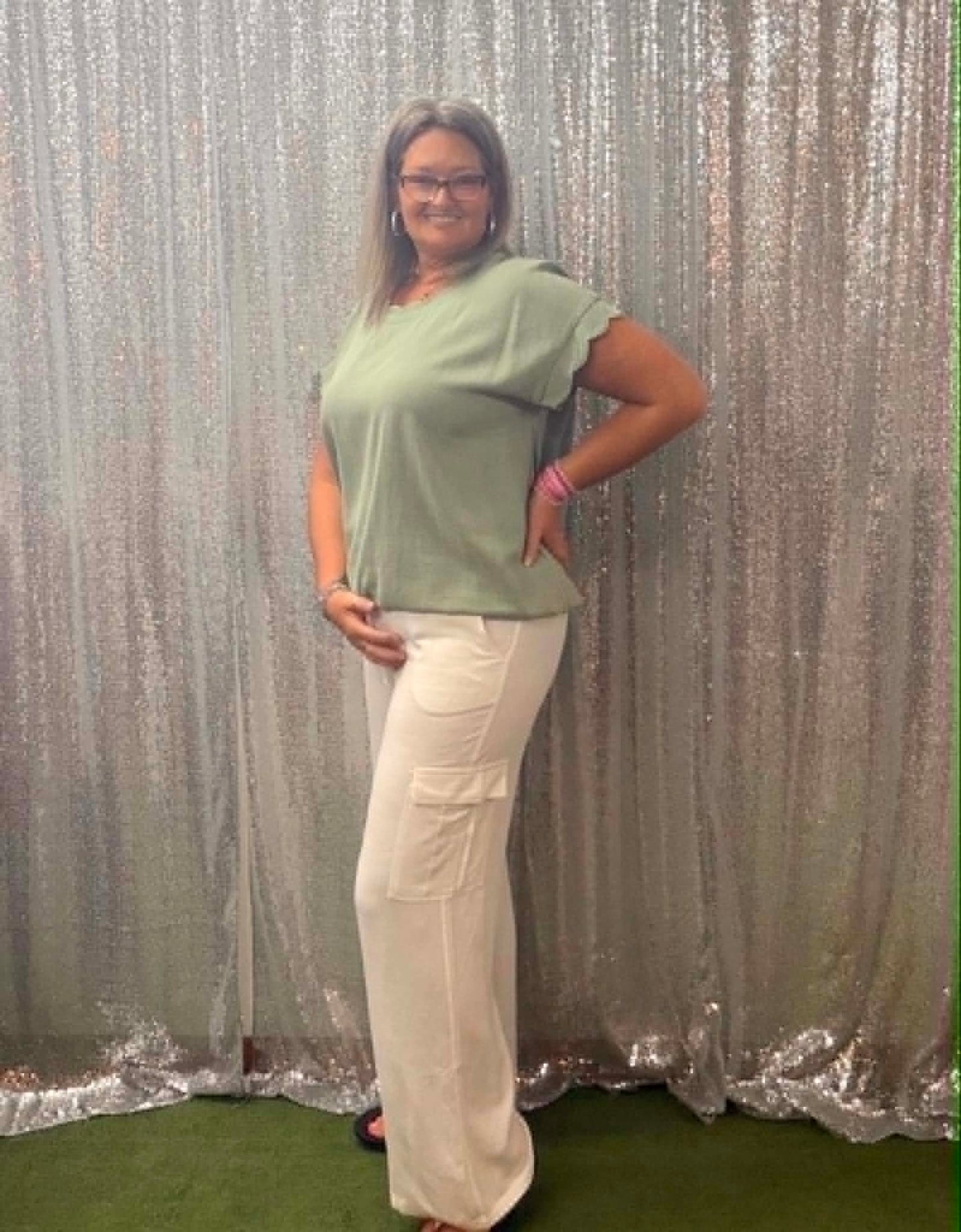 YELETE white linen pants