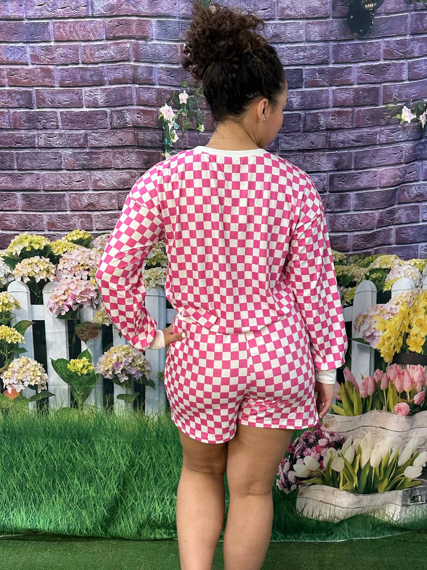 Southern Stitch Cozy Checkered Lounge Set