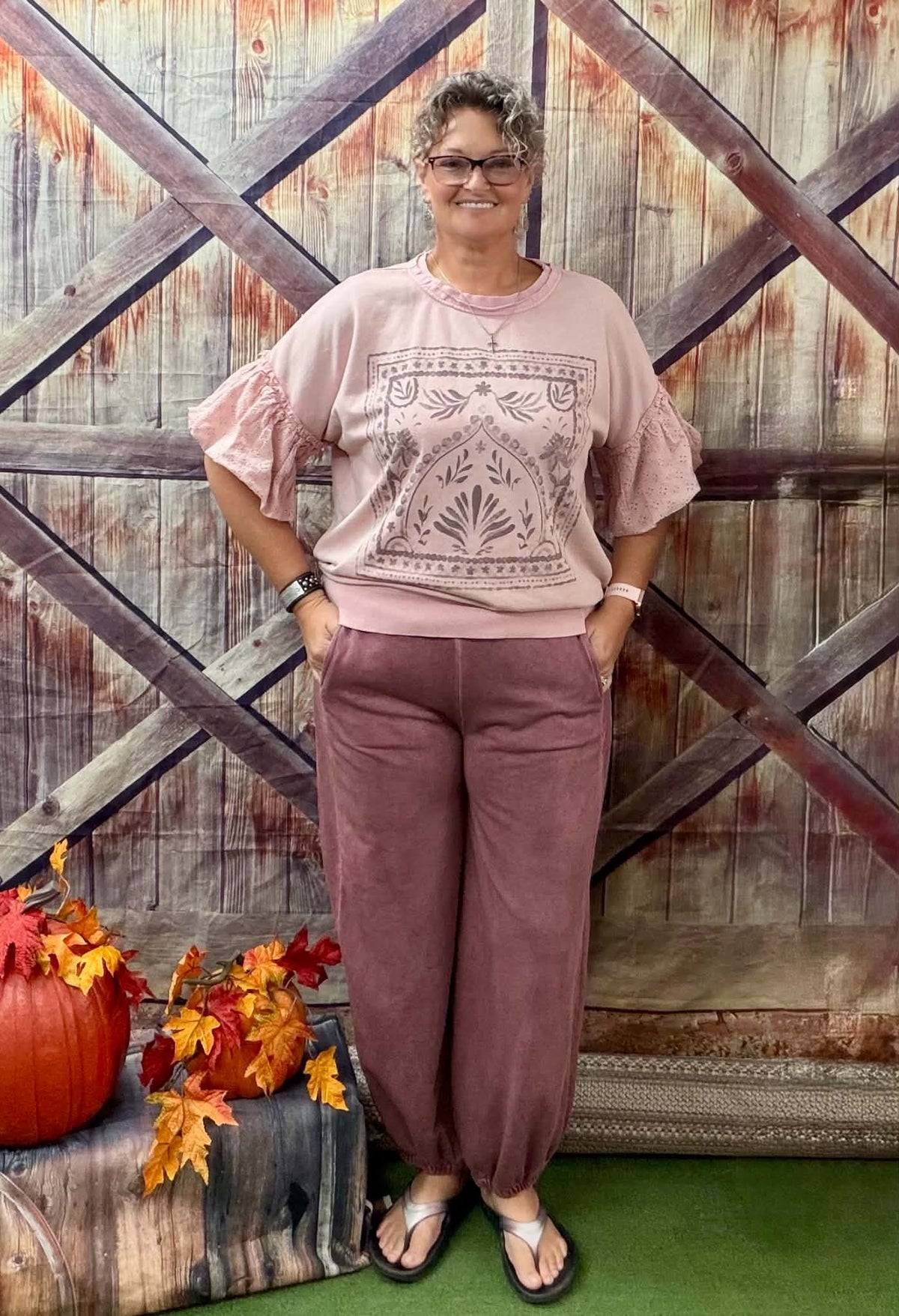 Made in Italy ruffle waist pants