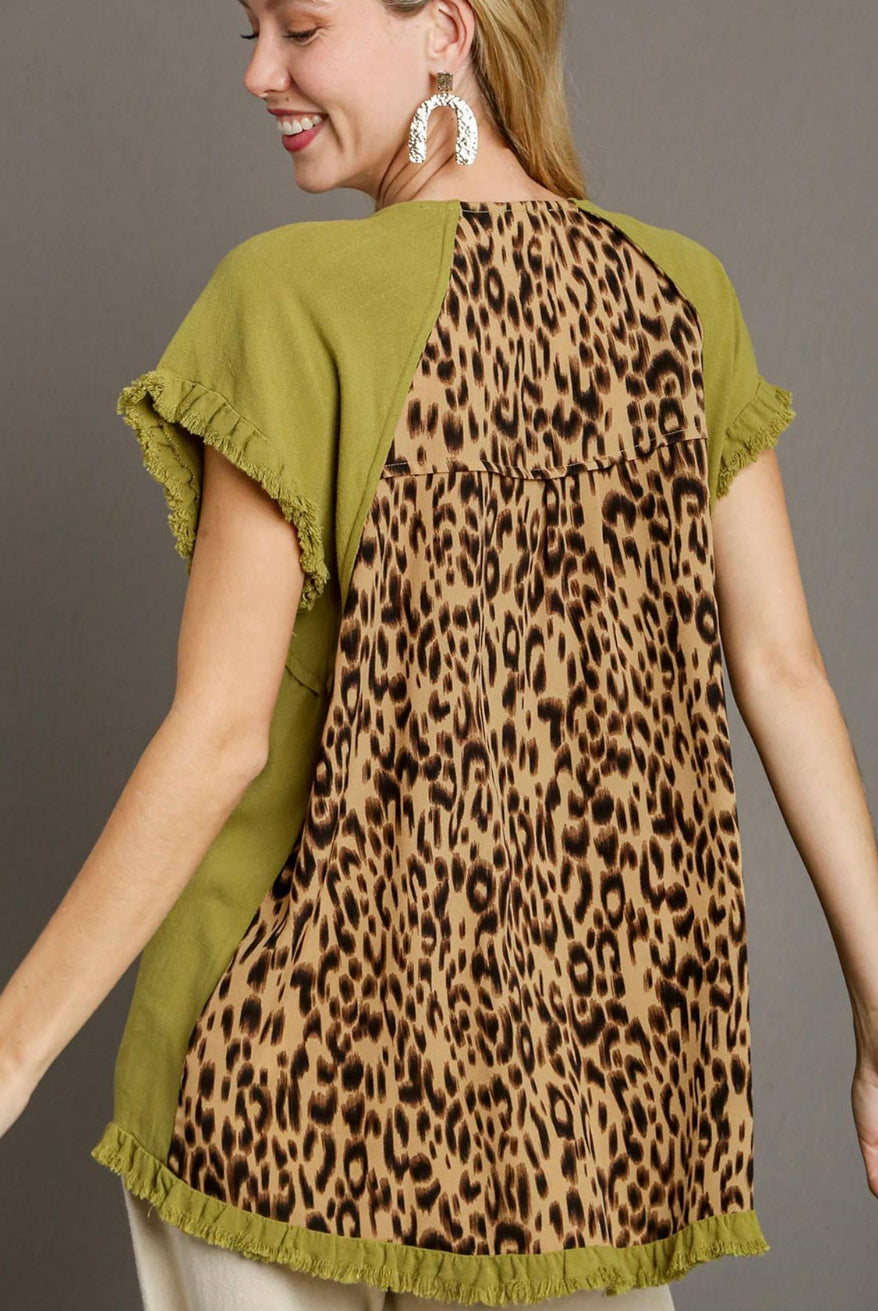 Umgee Leopard Back Top