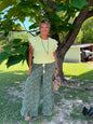 Easel Olive Ruffled Pant