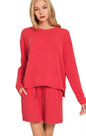 Zenana Short SET long sleeve PLUS