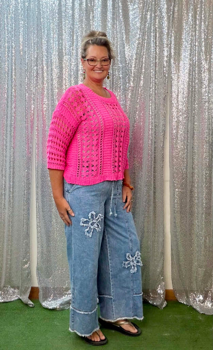 Heimish pull on denim bottoms PLUS