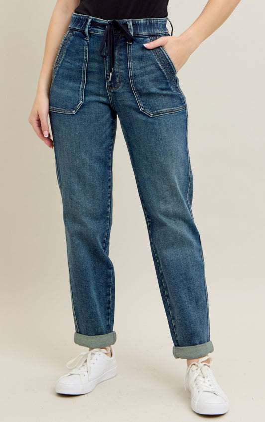 Judy Blue Dark Denim Joggers