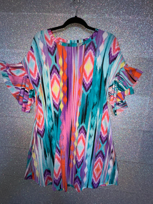 Multicolored dress Plus size