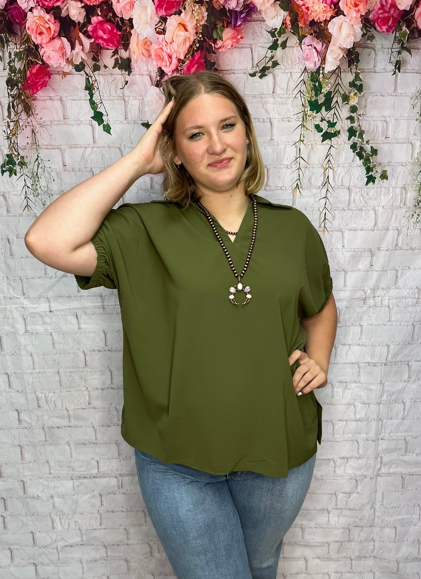 Bubble Sleeve Blouse