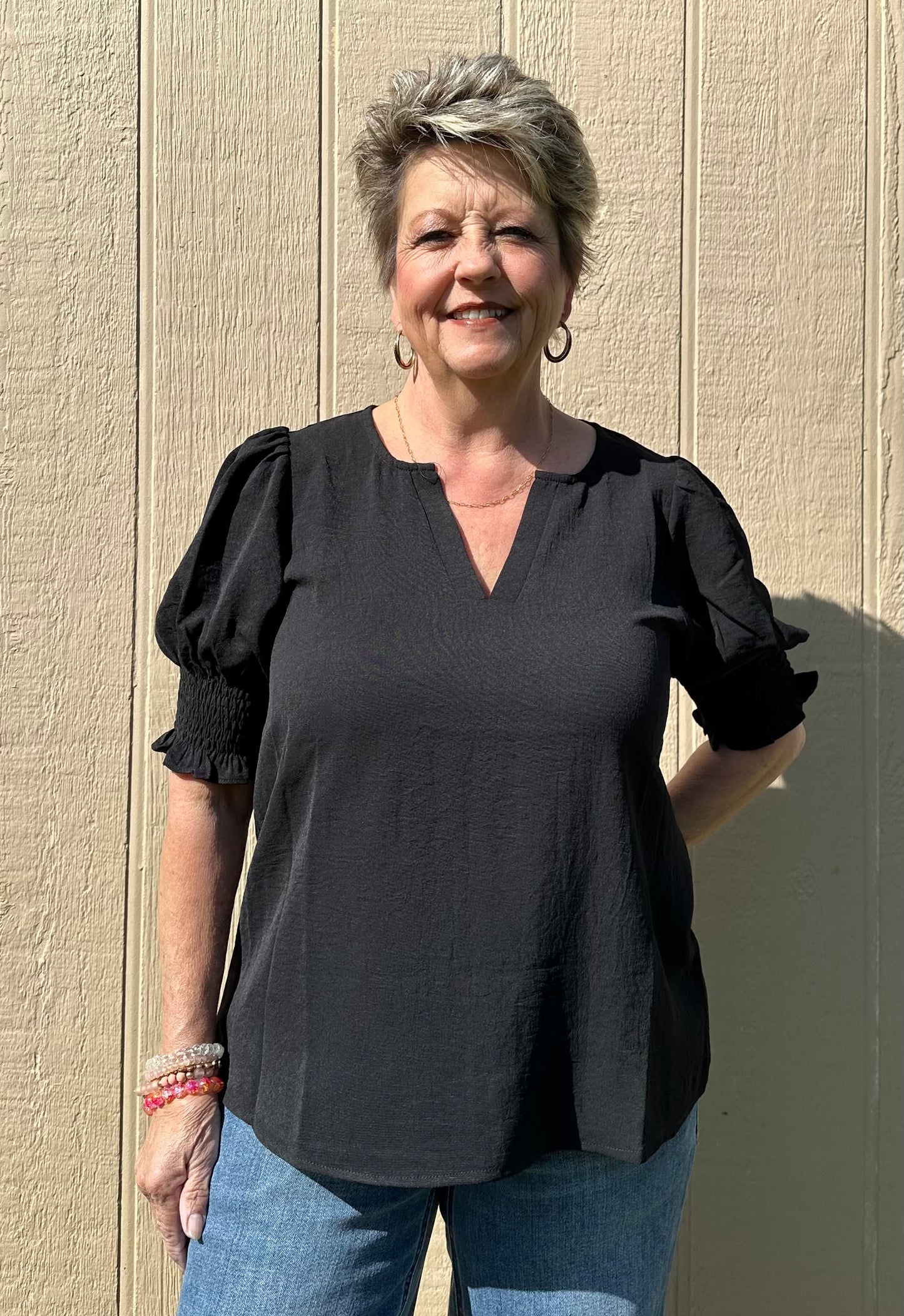 Staccato Puff Sleeve Top