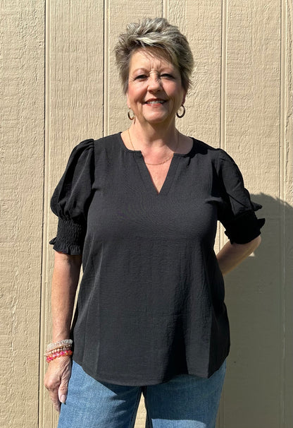 Staccato Puff Sleeve Top