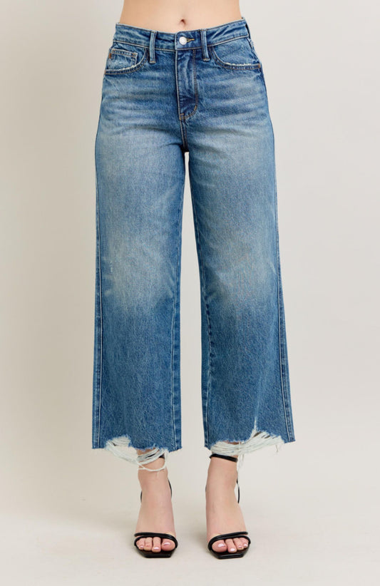 Judy Blue Rigid Magic Wide Leg Crops