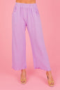 Umgee Wide Leg Crop Linen Pants