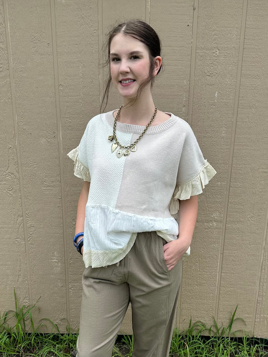 Ruffled Sleeve Top
