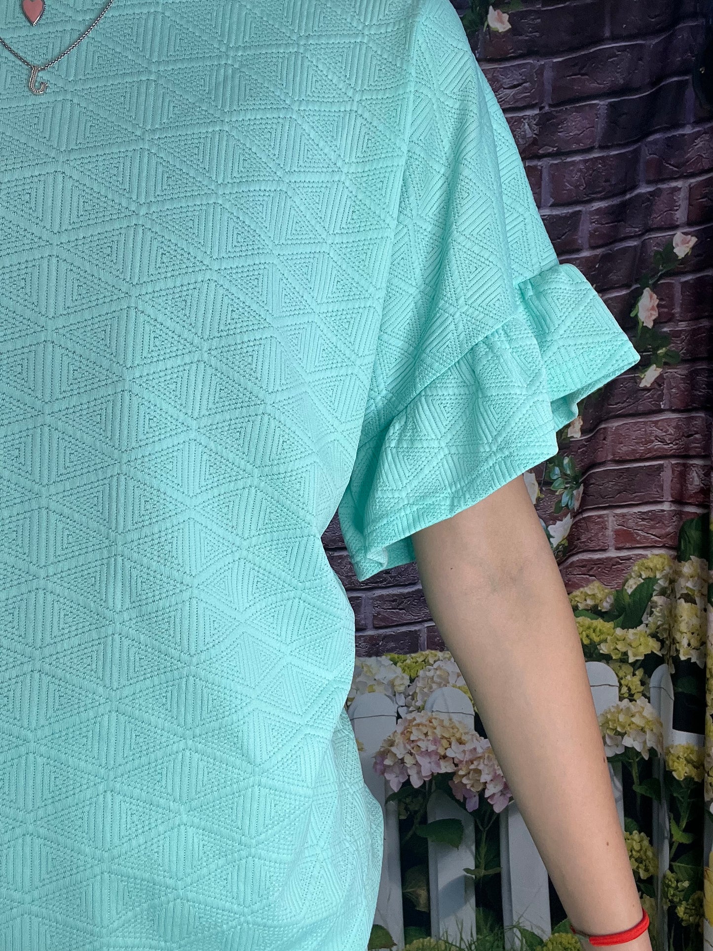 Textured Shorts Set Plus Size