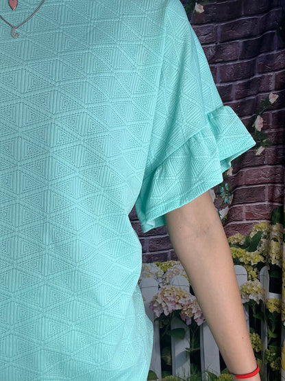 Textured Shorts Set Plus Size