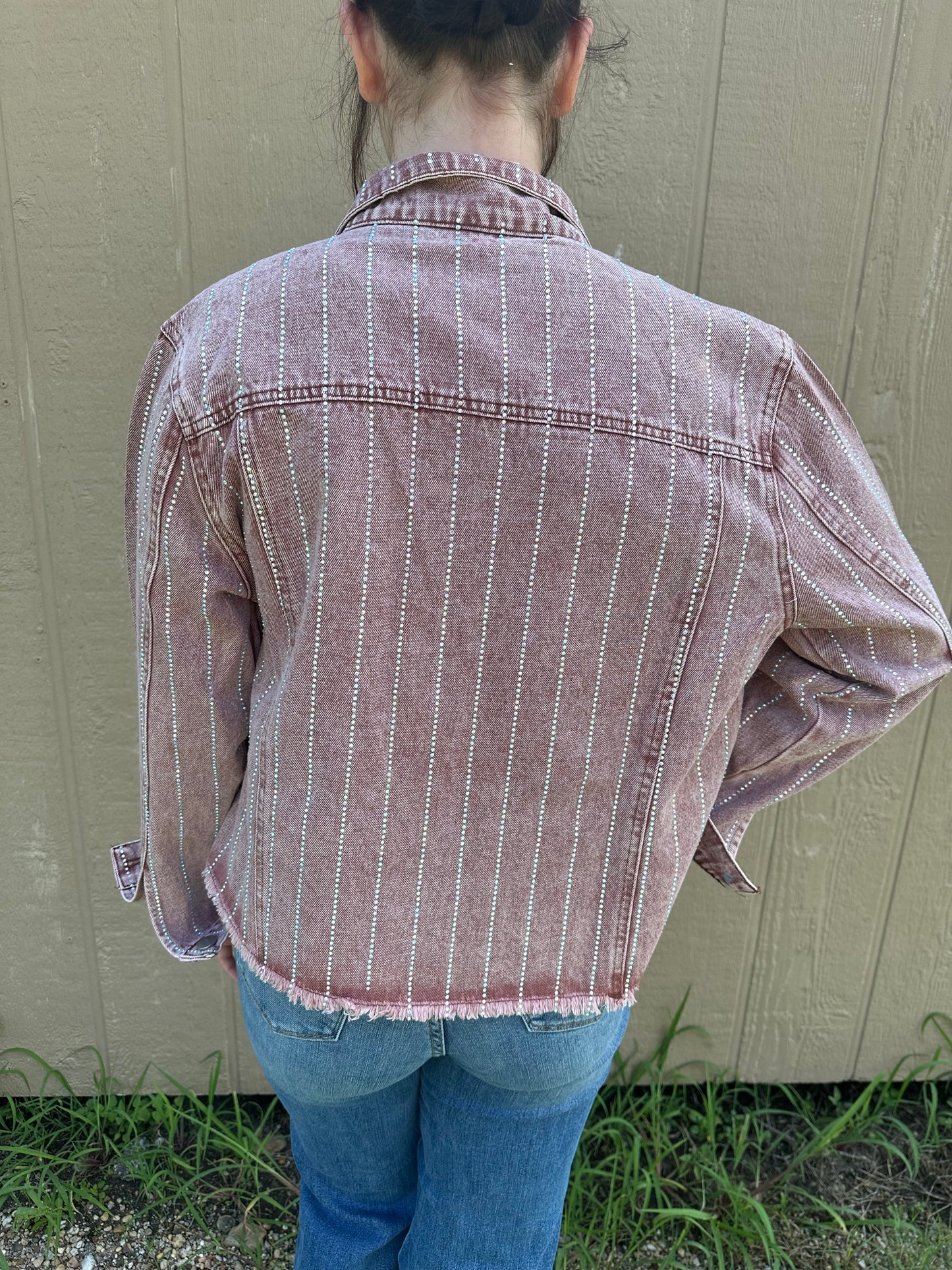 Raspberry Rhinestone Jacket