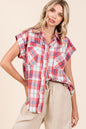 Mittoshop Plaid Button Down Top