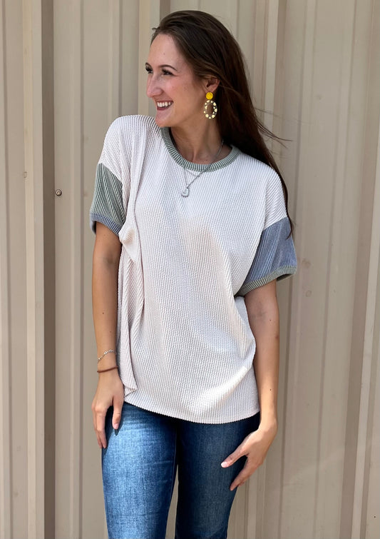 Ribbed Colorblock Too