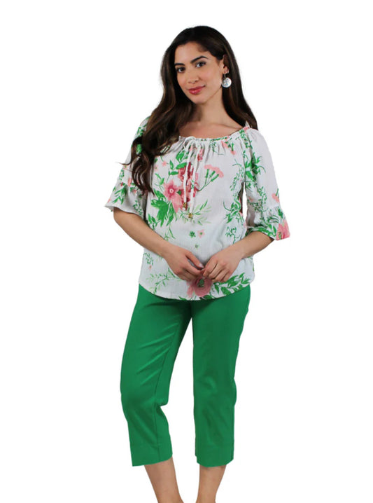 Off the Shoulder Flower Top