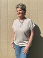 Staccato Button Sleeve Top