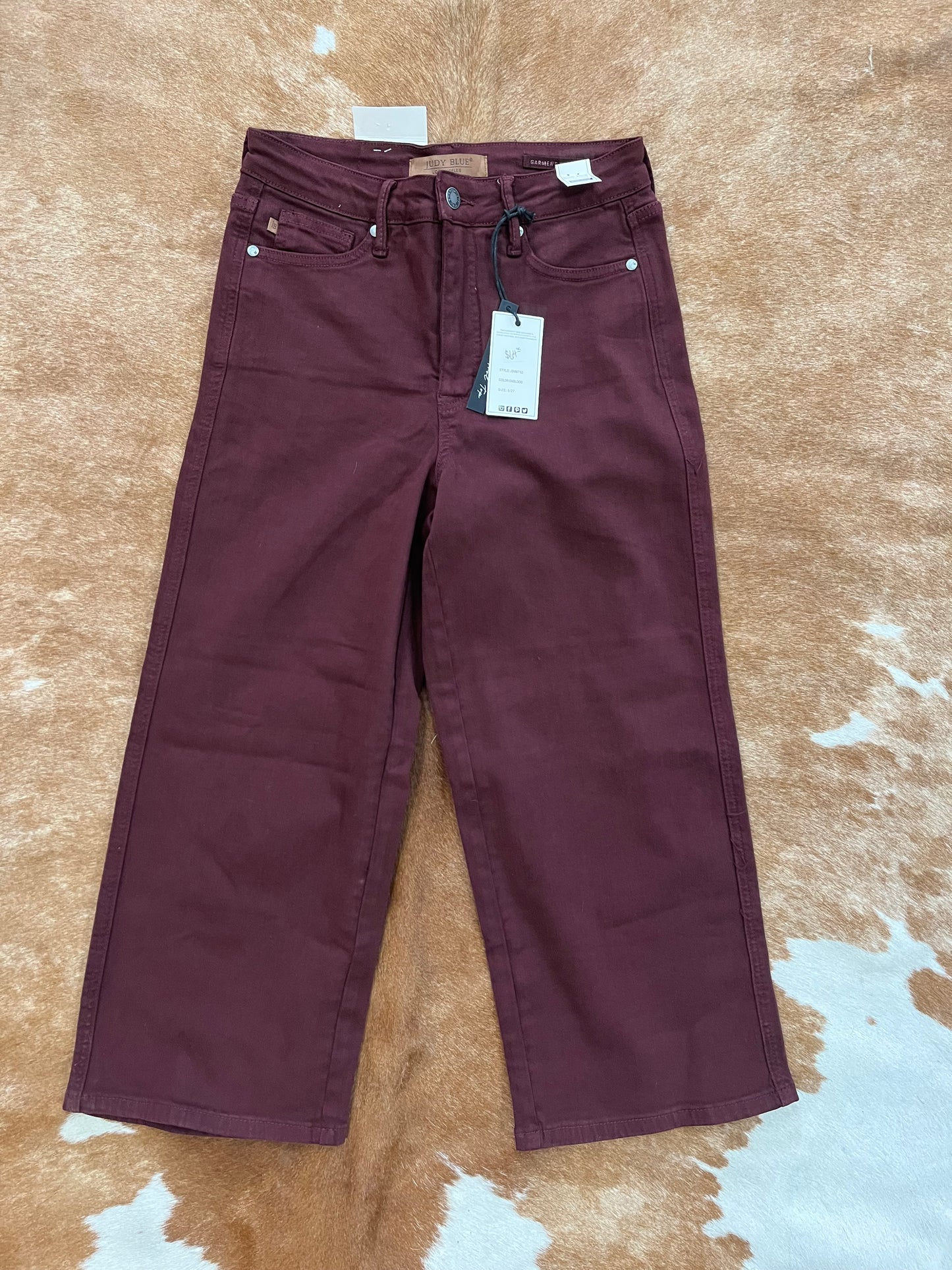 **Judy Blue Wide Leg Crops Plus Size