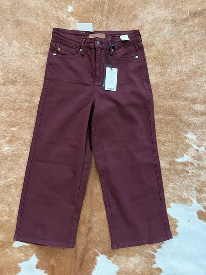 **Judy Blue Wide Leg Crops Plus Size