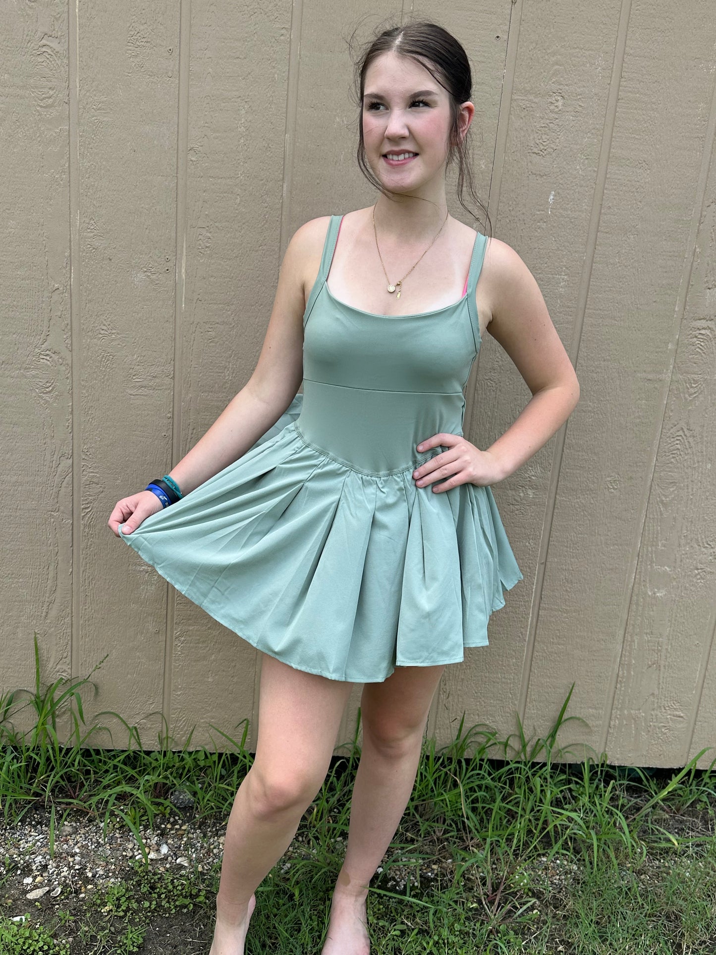 Ruffled Skirt Romper