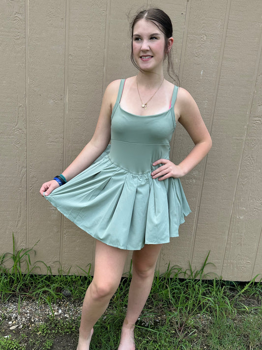 Ruffled Skirt Romper