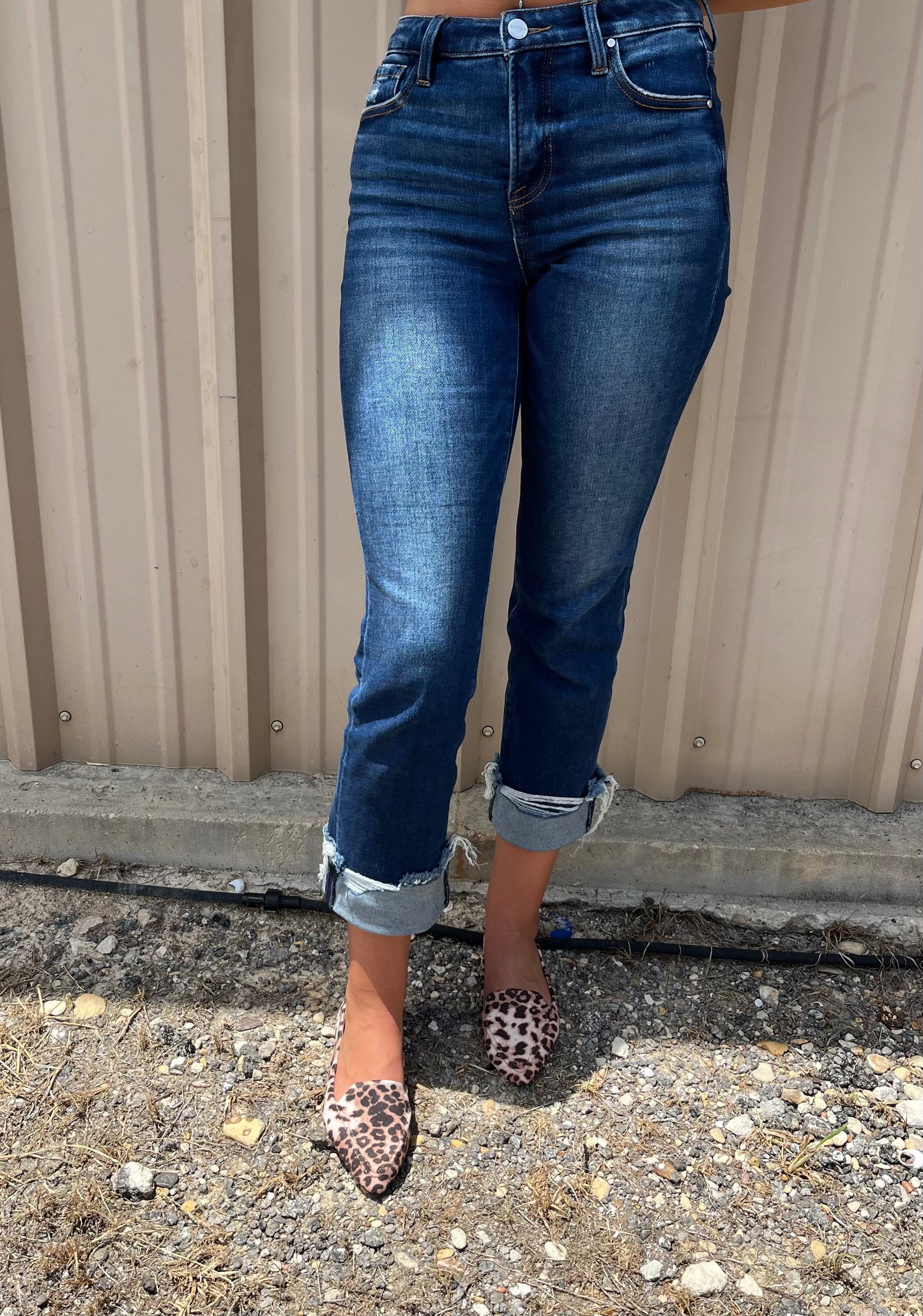 Risen Tummy Control Straight Jeans