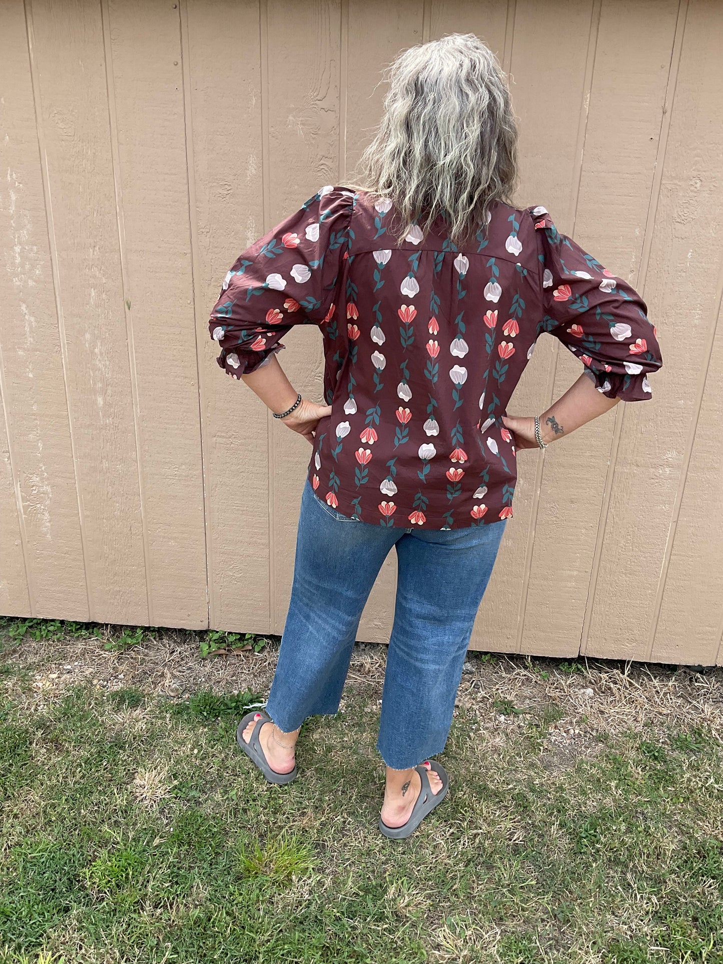 Umgee Floral Top Plus