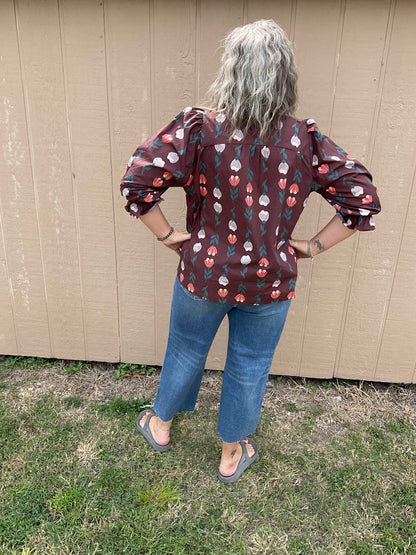 Umgee Floral Top Plus