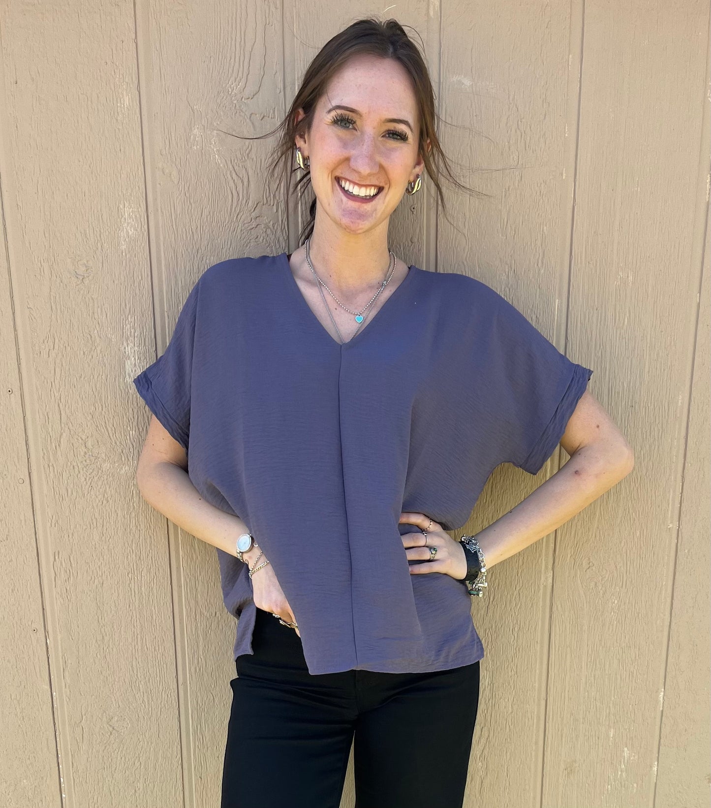 MTS V Neck Loose Fit Top