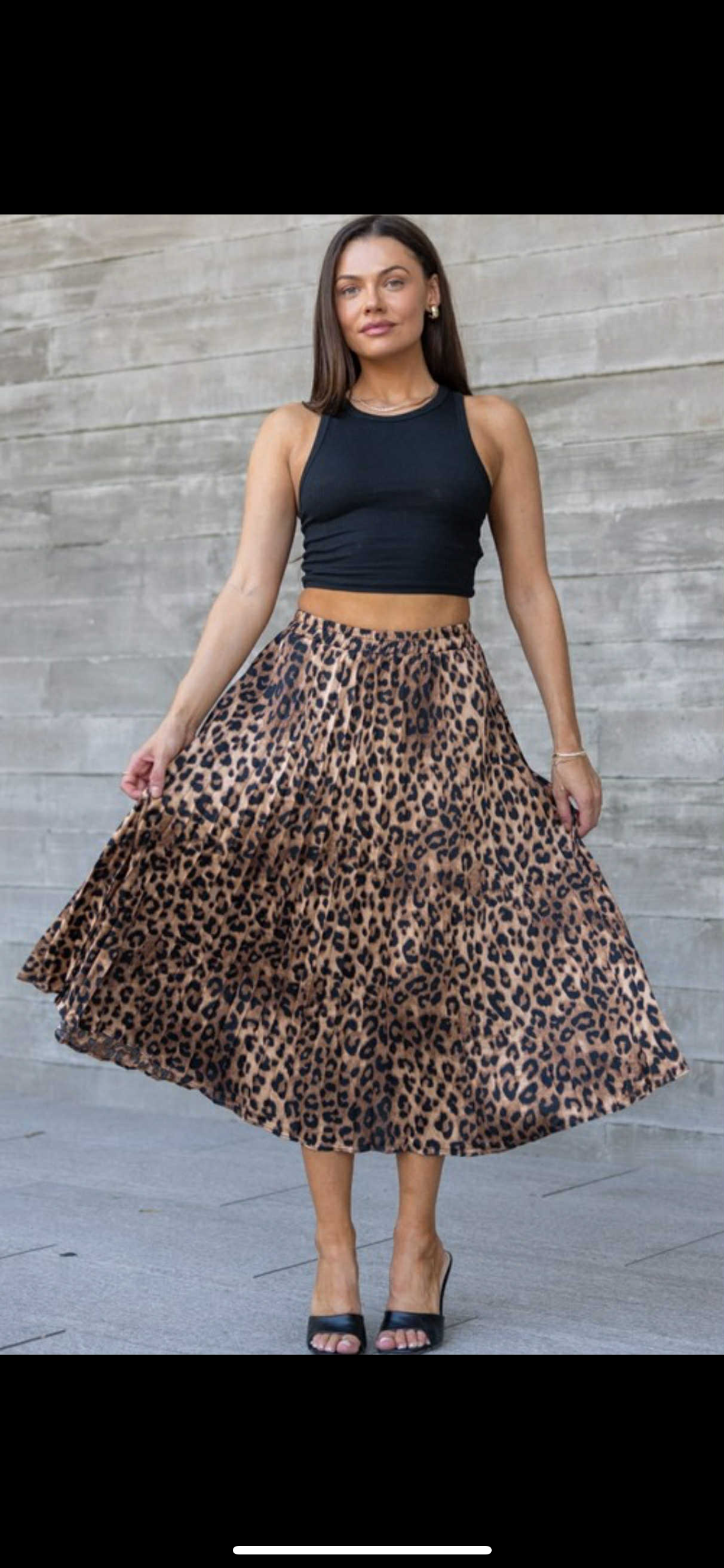 Midi Cheetah Skirt