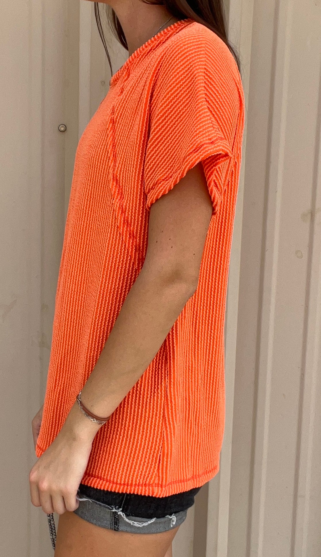 Solid Urban Ribbed Top