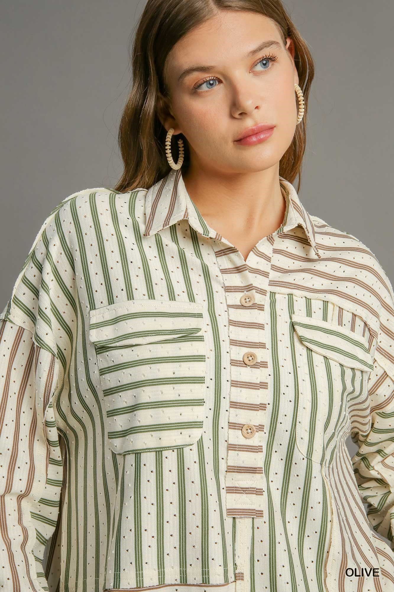 Umgee Stripped Collared shirt