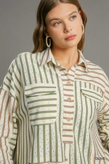 Umgee Stripped Collared shirt