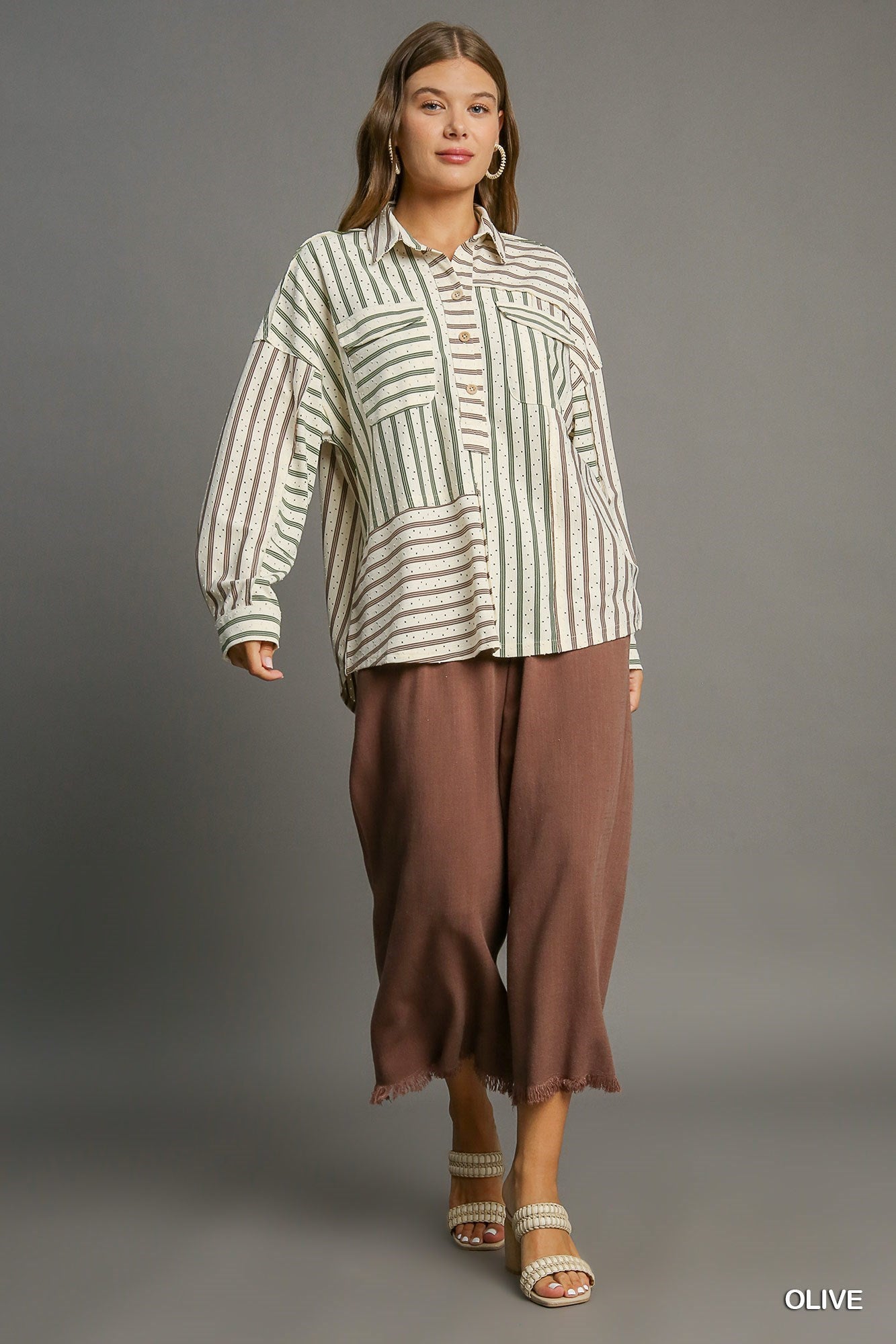 Umgee Stripped Collared shirt