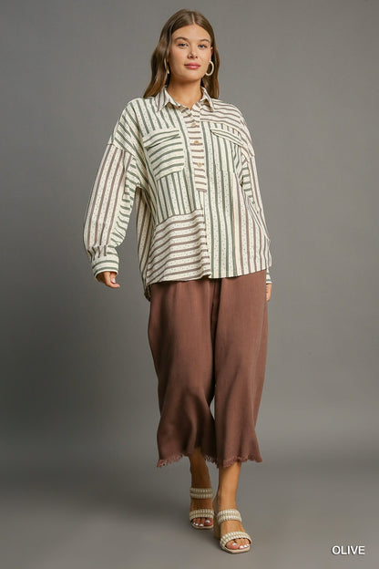 Umgee Stripped Collared shirt