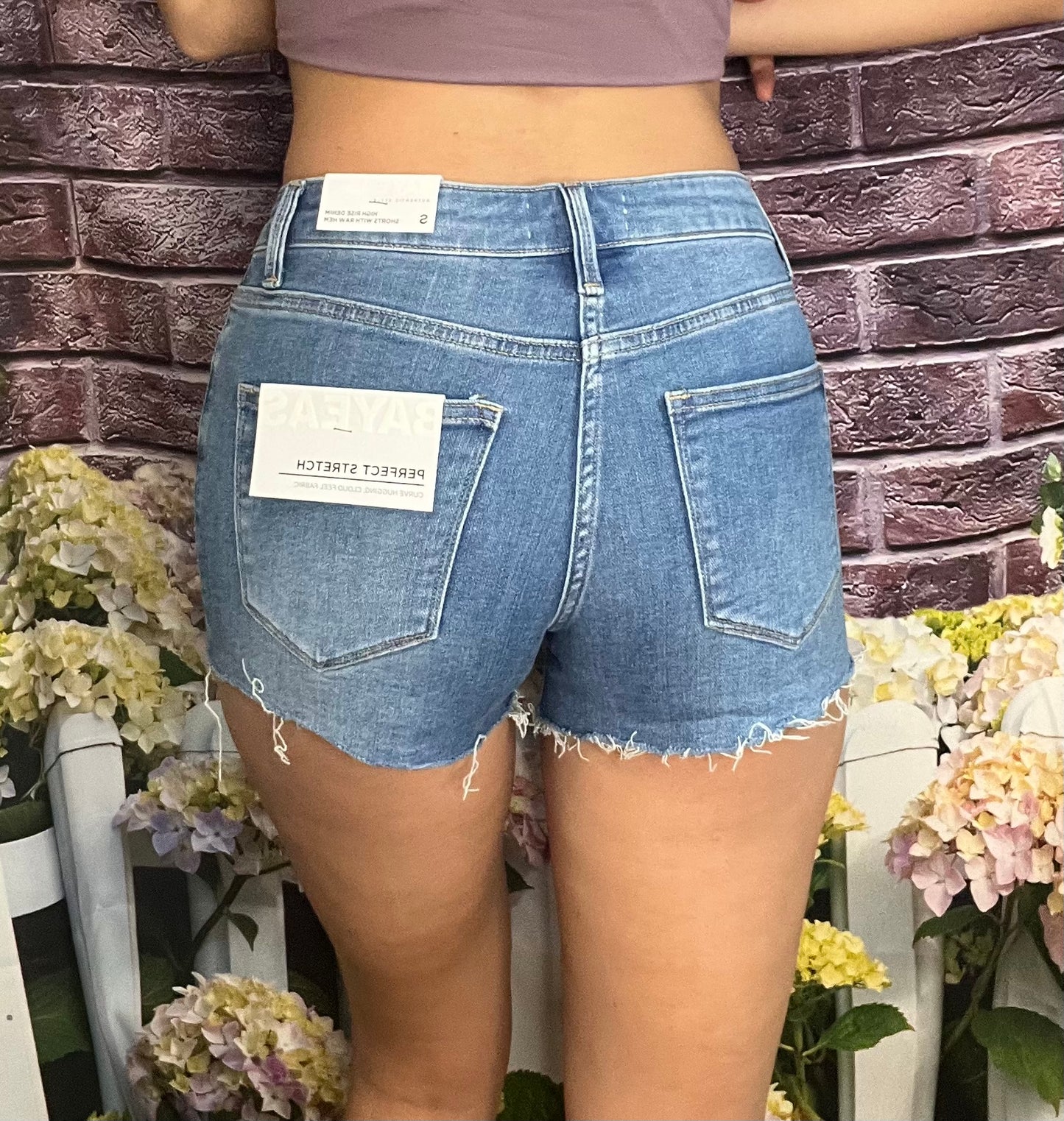 Raw Edge Denim Shorts