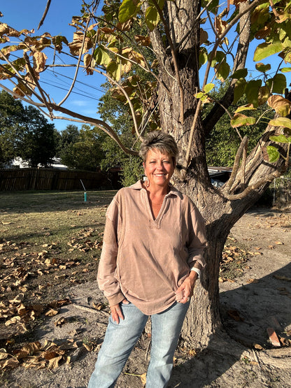 Oversized French Terry Knit Top