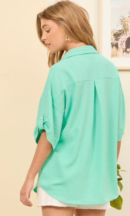 ANDREE by Unit Half Sleeve Top Plus Size
