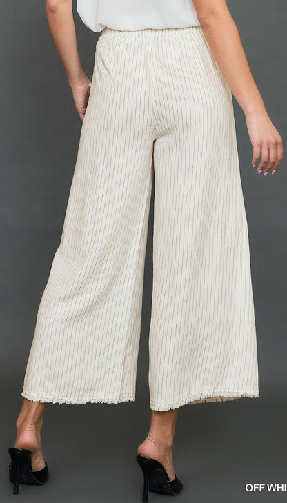 Umgee Linen Striped Pants