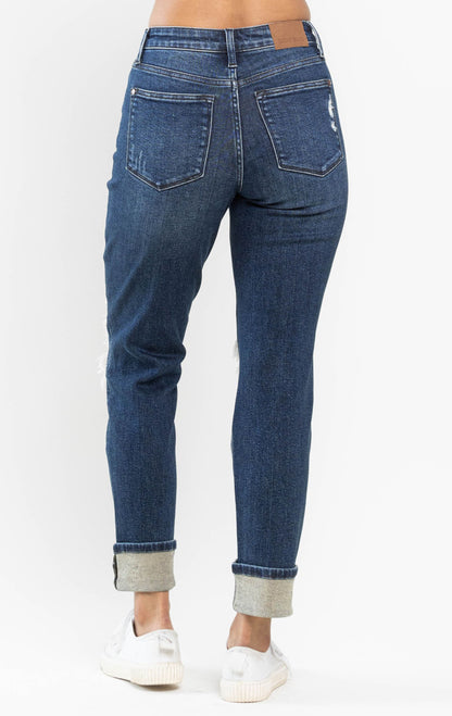 **Judy Blue Destroyed Boyfriend Jeans Plus Size