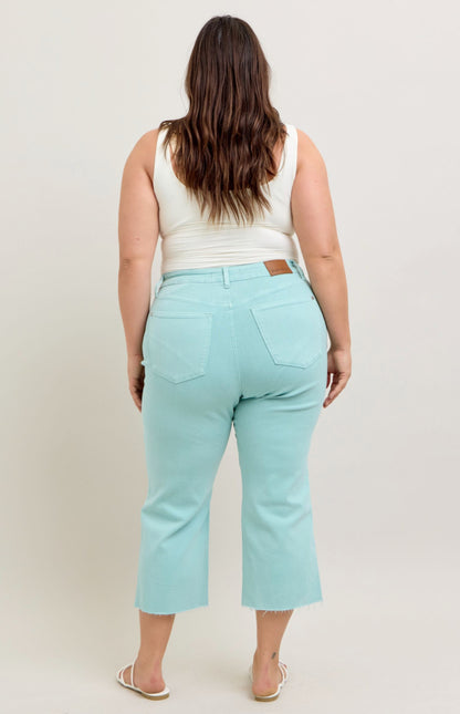 Judy Blue Sky Wide Leg Crops Plus Size
