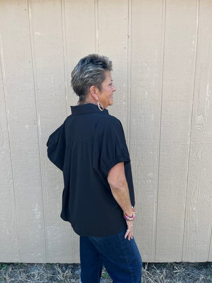 Bubble Sleeve Blouse