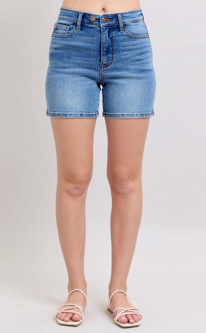 Judy Blue Double Button Dad Shorts