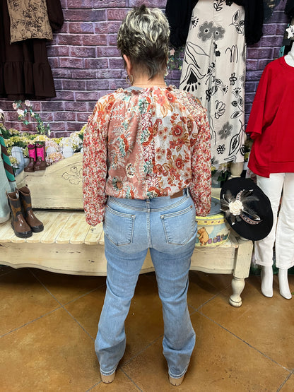 **Judy Blue Thermal Straight Jeans