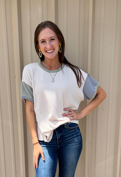 Ribbed Colorblock Too