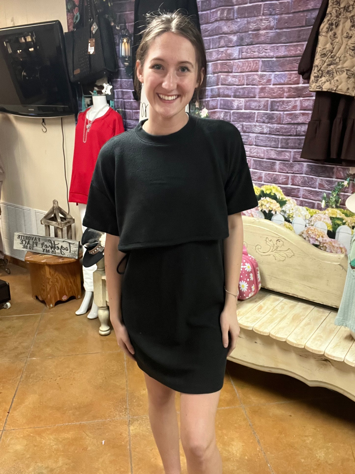 Cropped Tee Shirt Dress