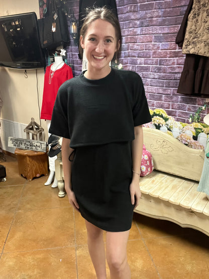 Cropped Tee Shirt Dress